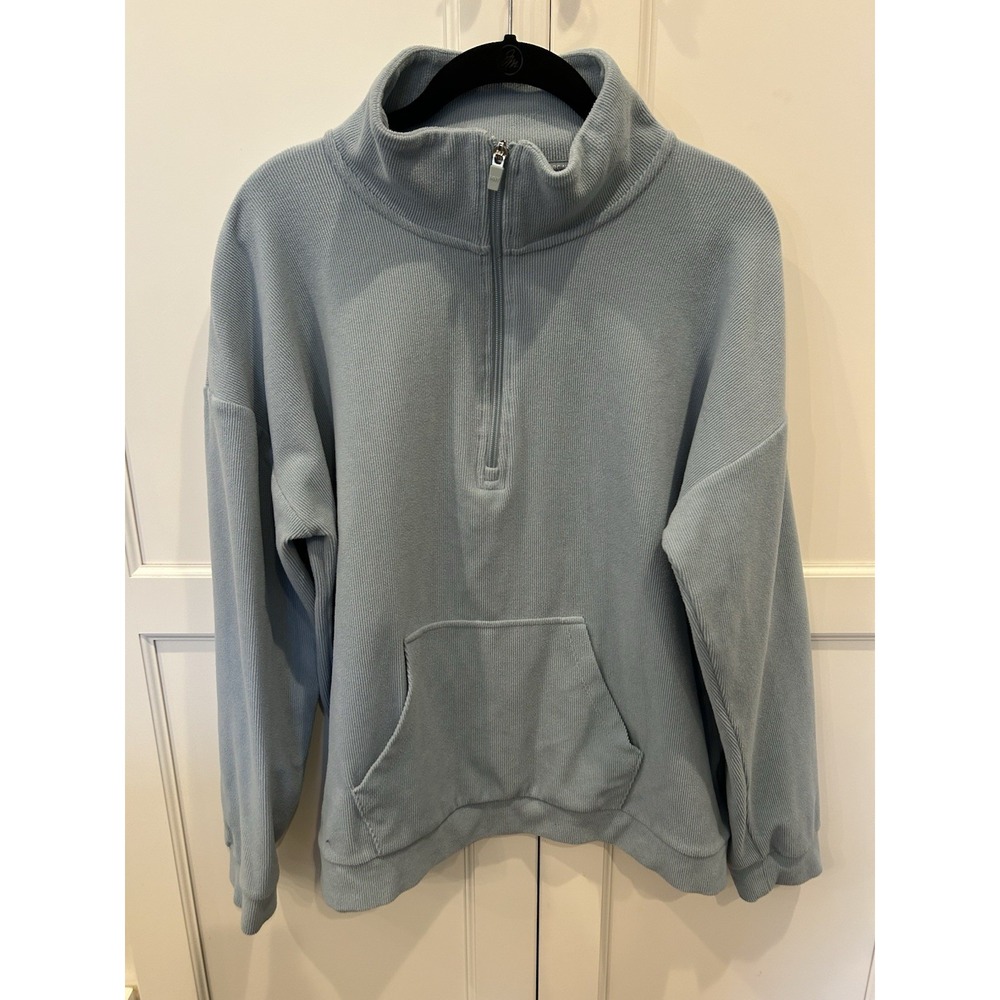 Marc New York Men's XL Half Zip Mock Neck Pullover Sweater Blue